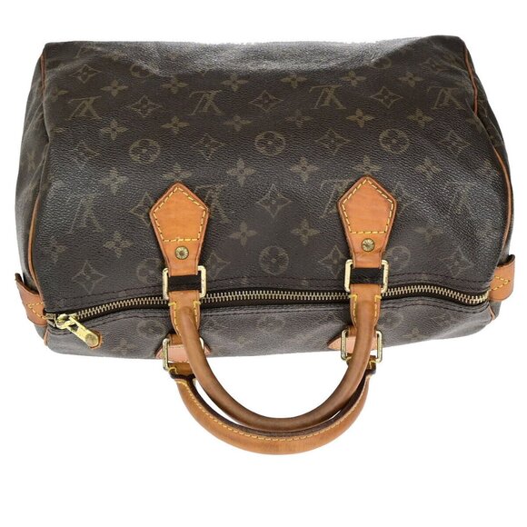LOUIS VUITTON Speedy 30 Travel Hand Bag Monogram Leather Brown - Picture 5 of 14